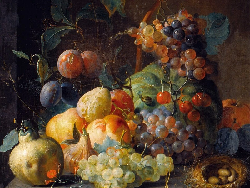 1678-Coenraet Roepel - Natura morta con frutta